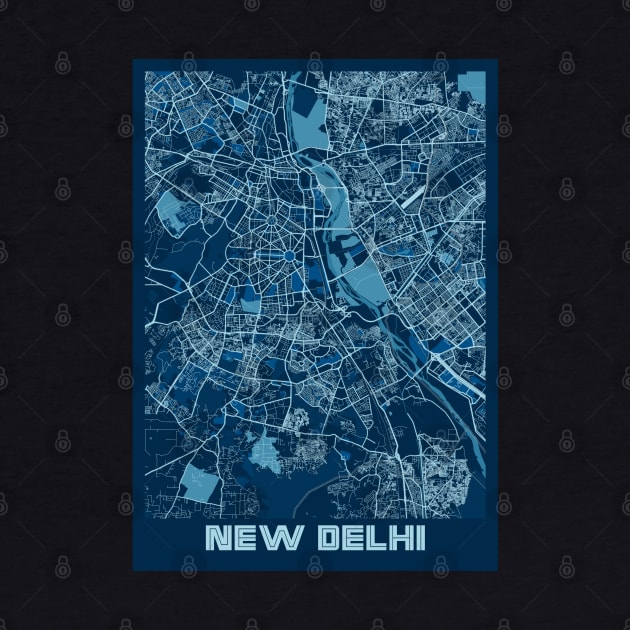 New Delhi - India Peace City Map by tienstencil
